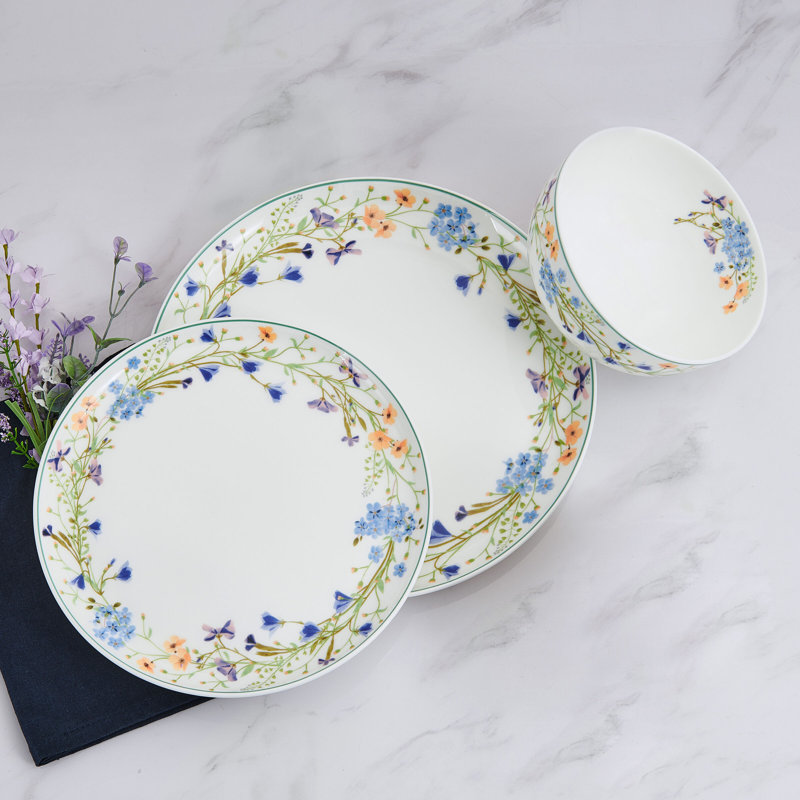 Quinn 12-Piece Bone China Dinnerware Set, Service for 4