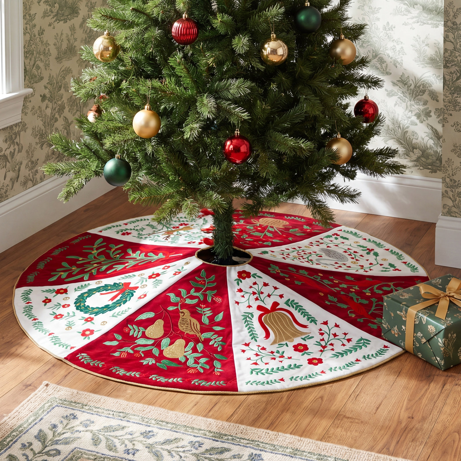 Embroidered Tree Skirt