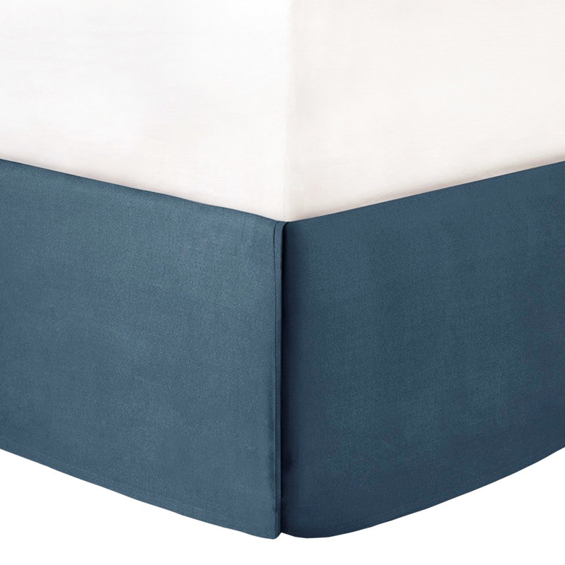 Édredon 7 pièces en coton bleu grand délicat à texture irrésistible