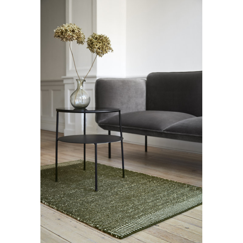 Moss Green Rombo Rug, Rectangle 2'9" x 4'5"