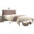 Vintage Brown Top Grain Leather Queen Bed