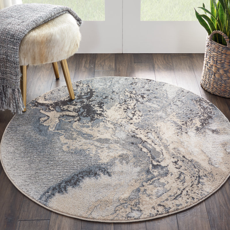 Akins Abstract Area Rug, Round 160cm x 160cm