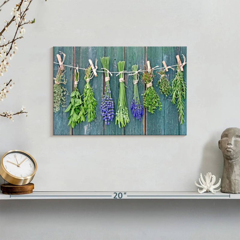 Yarlin Drying Herbs, 8" H x 12" W