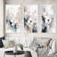 «Delicate Gray Flowers», 3 pièces sur toile-1669572783-1669572778