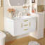 Meuble-lavabo moderne de 36 pouces: armoire de rangement murale en bois massif à 2 tiroirs-2141507715