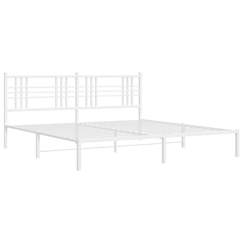 Esosa Metal Open-Frame Bed, White, King