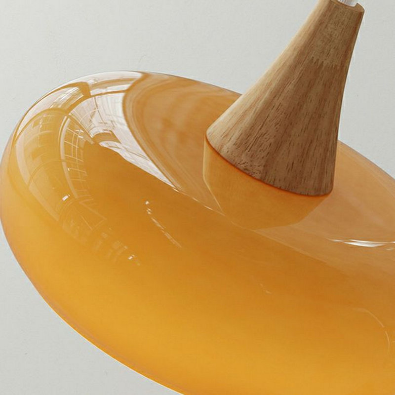 Luminaire suspendu orange en verre