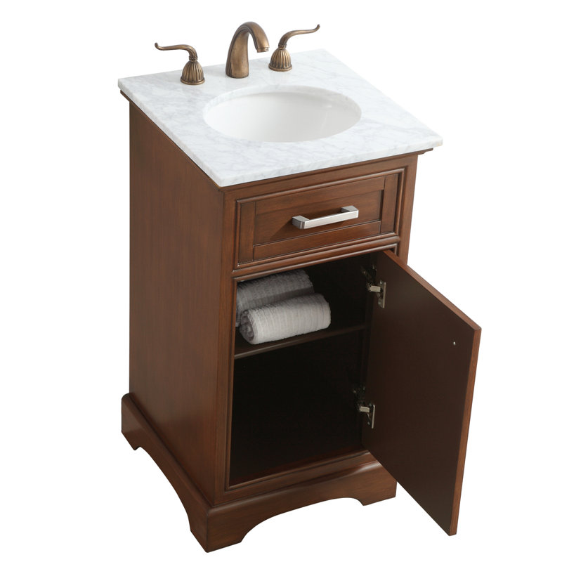 Meuble-lavabo simple 19 po Hermes, Teck
