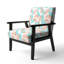 «Idom - Retro Tropical Foliage II - Fauteuil rembourré Mid-Century