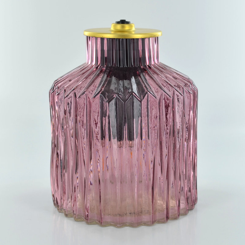 Sandersville Glass Novelty Lamp, Pink