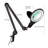 Lightview Pro 33 in. Adjustable Swing Arm Integrated 2.25X Magnifying LED Desk Clamp Lamp-64497578
