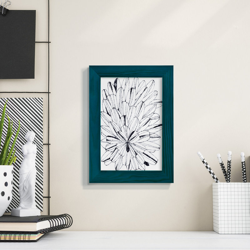 Kalmin Kal Kalididoscope I encadré sur papier, H 8 po x l 6 po x P 1 po, Bleu