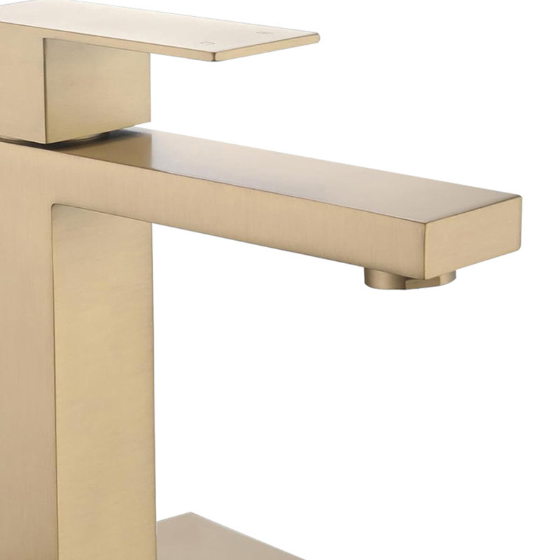 Single Handle Bathroom Faucet Lavatory Faucet Stainless Steel Single Hole-T20, Brushed Gold, Brushed Gold