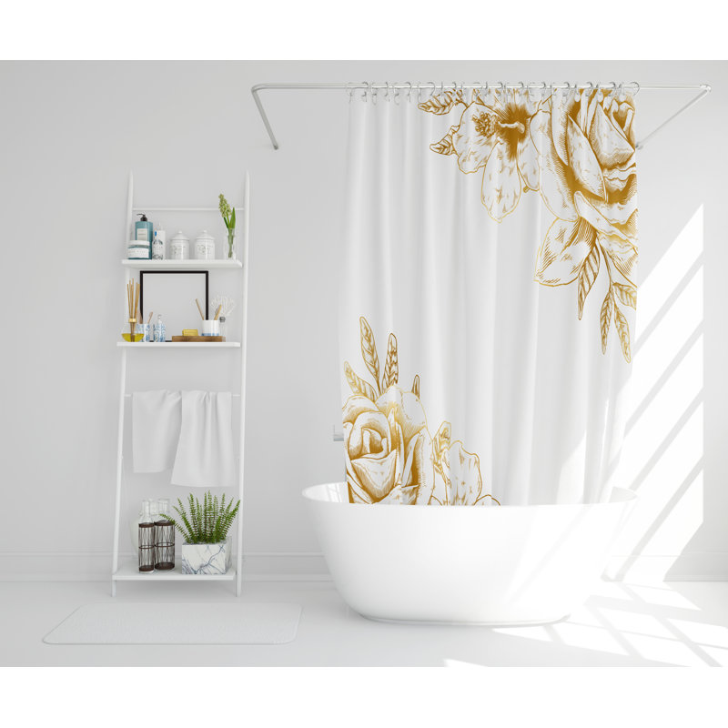 Brittaney Polyester Shower Curtain Set, 168cm H x 168cm W