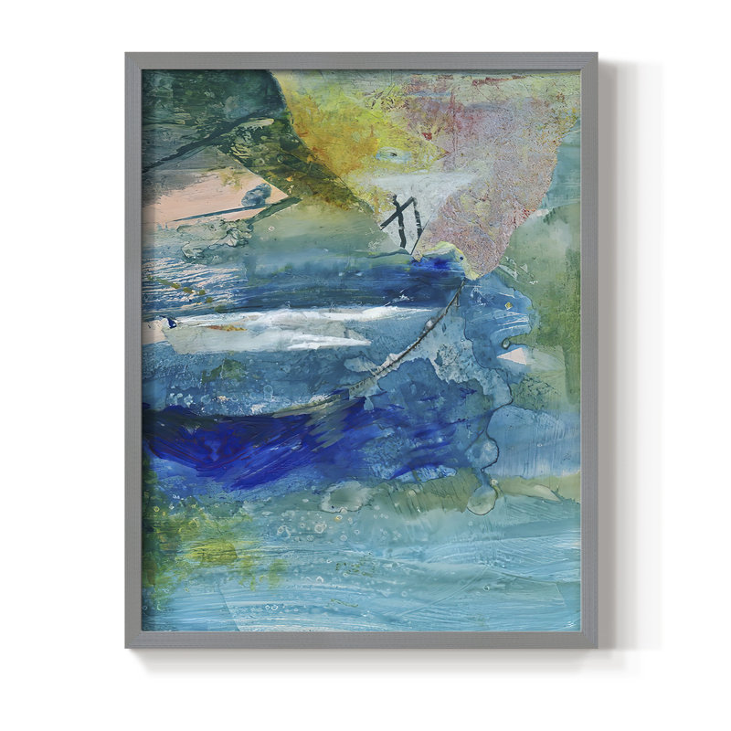 «Spring Winds VII», reproduction encadrée - bois massif, Gris, H 10 po x l 8 po