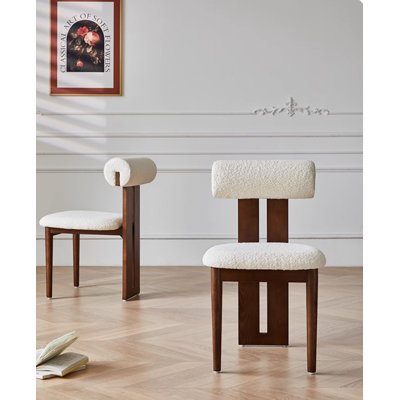 Chaise de salle à manger rembourrée en polyester Robertson (ensemble de 2)