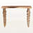 Florent Teak Wood Console Table with Seagrass and Bobbin Legs in Natural Brown