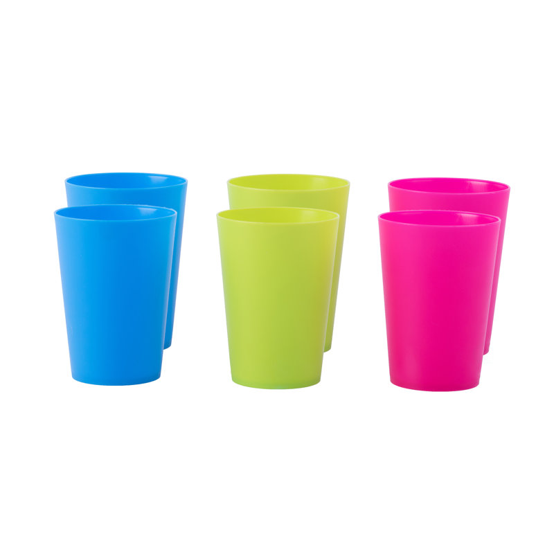 Ensemble de 6 tasses en plastique réutilisables