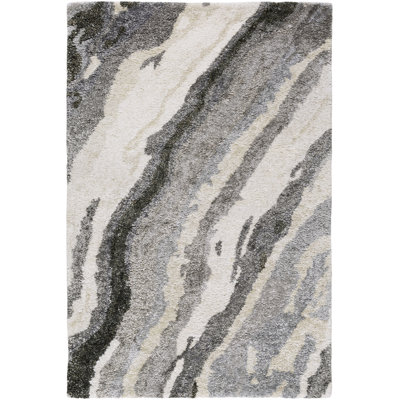 Tapis gris touffeté à la main Mcduffy