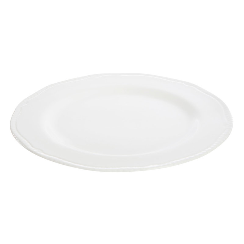 Juarez Large Embossed White Plate