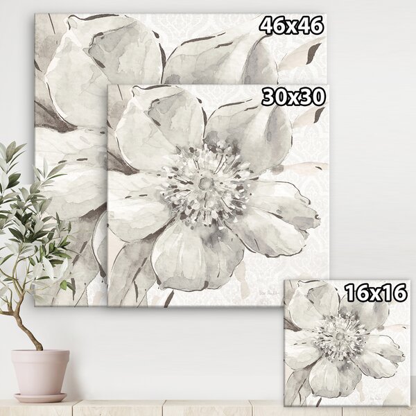 Bless international Indigold Grey Peonies III On Canvas Painting ...