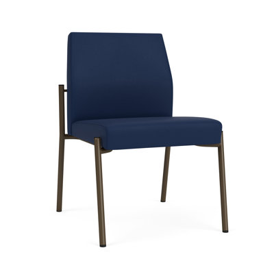 Lesro Mystic Waiting Reception Armless Guest Chair Metal Frame
