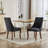 Rayon Cloth Flocking Linen Dining Chairs Channel Kitchen Dinner Chair Comfy Fabric Upholstered Accent Chair For Dining Room With Curved Solid Wood Legs (No Including Dining Table)-783753220