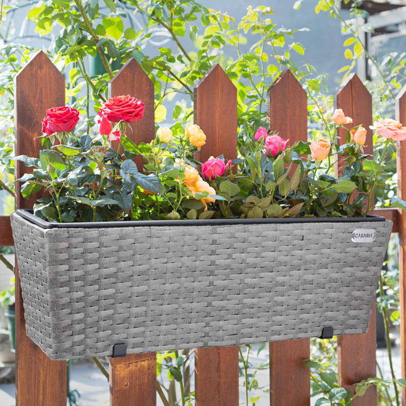 Handmade Window Box Planter, Grey/Brown/Blue
