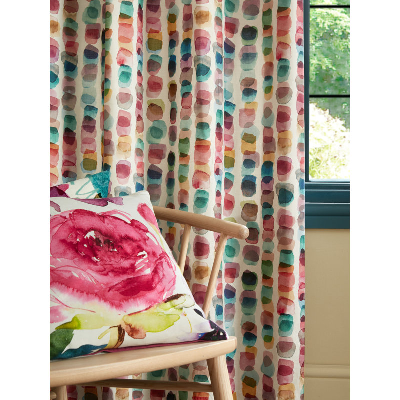Cotton Blend Curtain Panel Pair, 117cm W x 183cm L