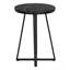 Table de bout ronde moderne avec plateau en marbre et base en métal robuste
