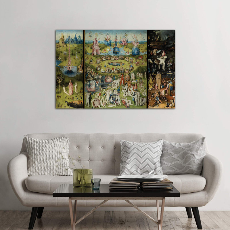 The Garden Of Earthly Delights 1504 by Hieronymus Bosch - Print on Canvas, 101.6 cm H x 66.04 cm W x 1.91 cm D, No Frame
