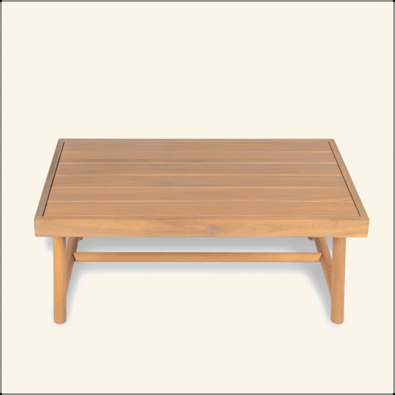 Table basse de patio en bois d'acacia
