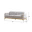 Ensemble de salon 3 pièces de style moderne (canapé + causeuse + chaise)-1829245548