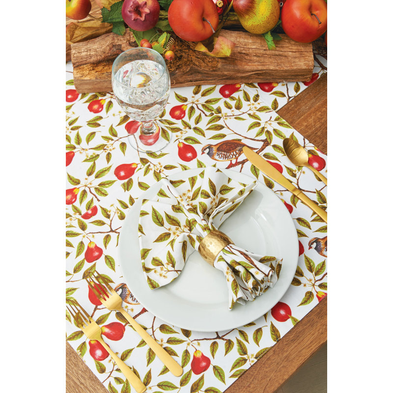 Partridge In A Pear Tree Printed Kitchen Towel