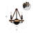 VidaLite Savannah 2-Light Rustic Farmhouse Style Wall Sconce Light, Natural Brown Ashwood & Matte Black Wall Lamp For Hallways & Accent Lighting