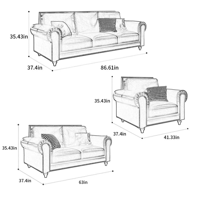 American retro - style sofa