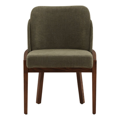 Jacquelyn Elm Upholstered Dining Chair, Off-white