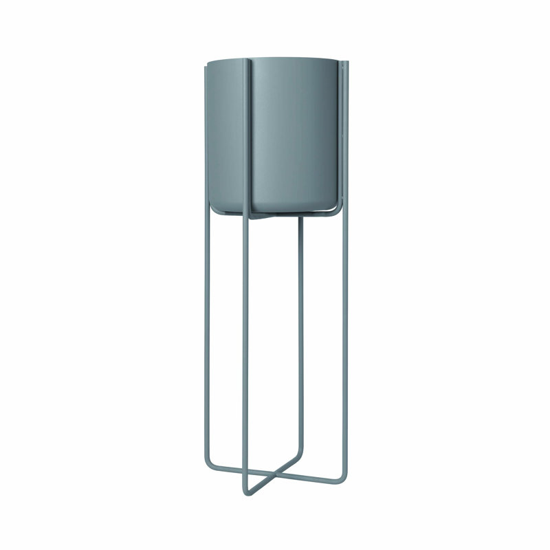 Kena Large Steel Grey Round Plant Stand