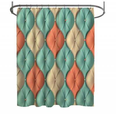 Rideau de douche en tissu touffeté
