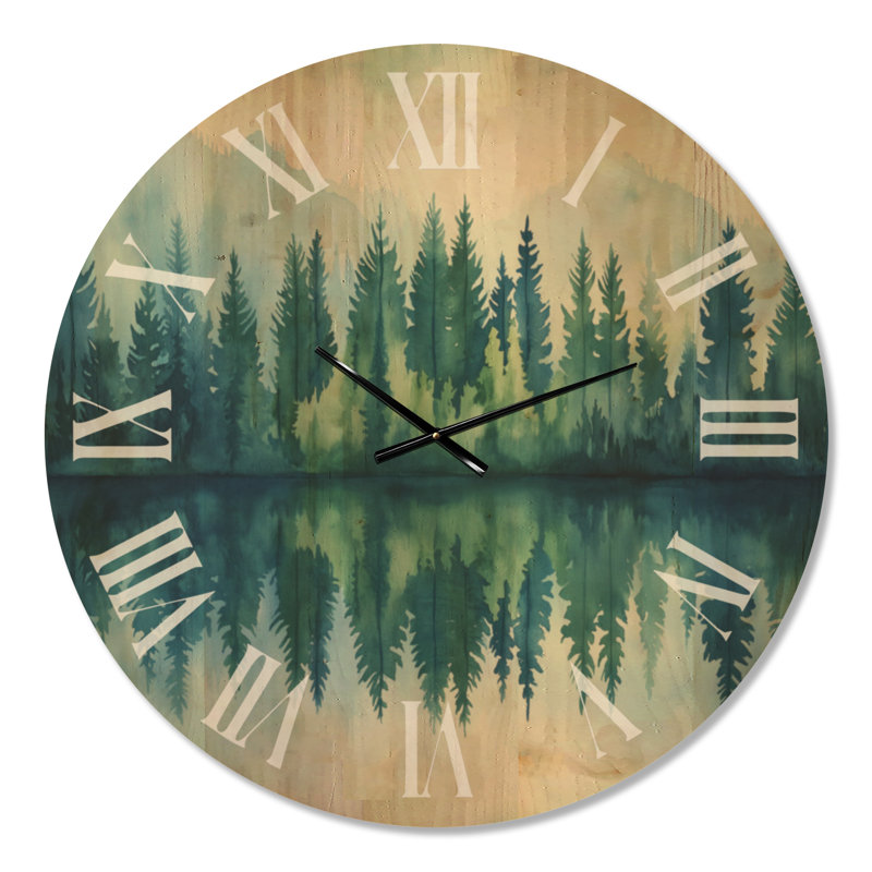Très grande horloge murale Woodland, Oversized