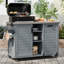 Îlot de cuisine extérieur avec table de barbecue pliable-1761548412