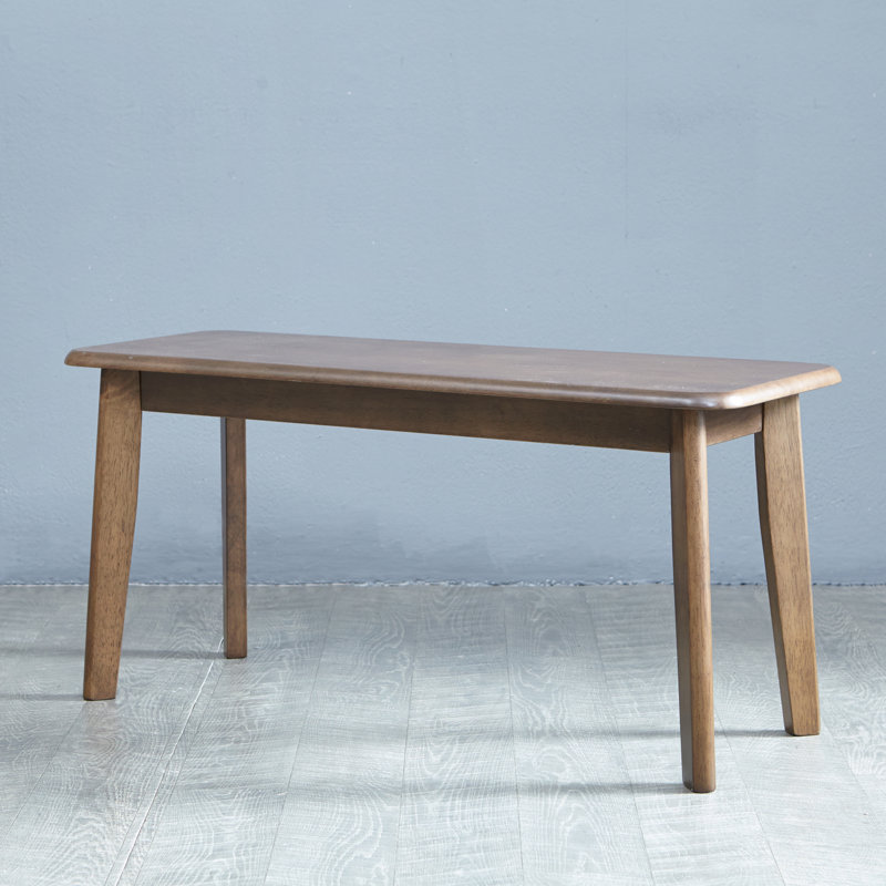 Banc d'entrée en bois massif Kyersten, Noyer