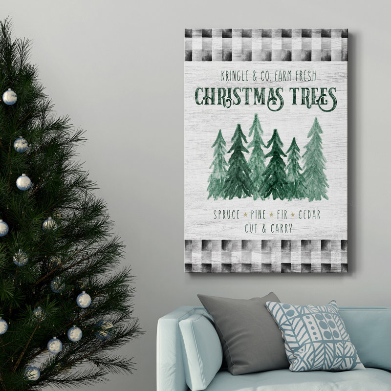 " Kringle & Co Trees ", 27" H x 18" W x 1" D