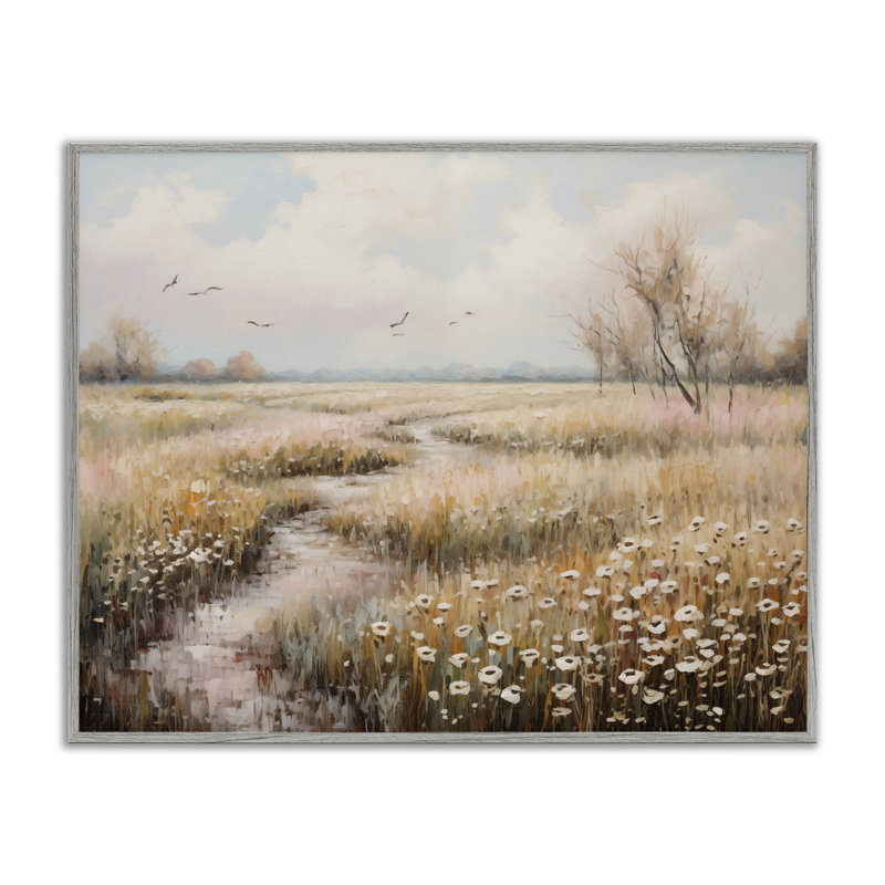 Giclée encadrée, "Wildflowers" par Arlington Prints, Estampe numérique Farmhouse, H 24 po x l 30 po