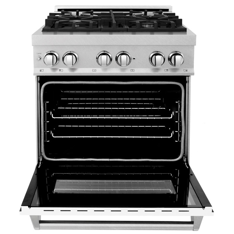 ZLINE 30 In. 4.0 Cu. Ft. Legacy Dual Fuel Range with Gas Cooktop and Electric Convection Oven