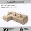 Canapé modulaire modulaire, canapé rembourré, canapé 3 places avec repose-pieds-2112789590