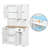 Kitchen Pantry Storage Cabinet With Microwave Oven Countertop, Freestanding Hutch Cabinet With Adjustable Shelves, 6 Doors And 1 Drawer-9607430