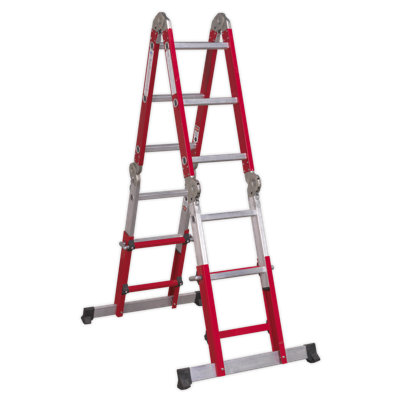 Kerensa 12- Step Aluminium Lightweight Folding Small Step Ladder