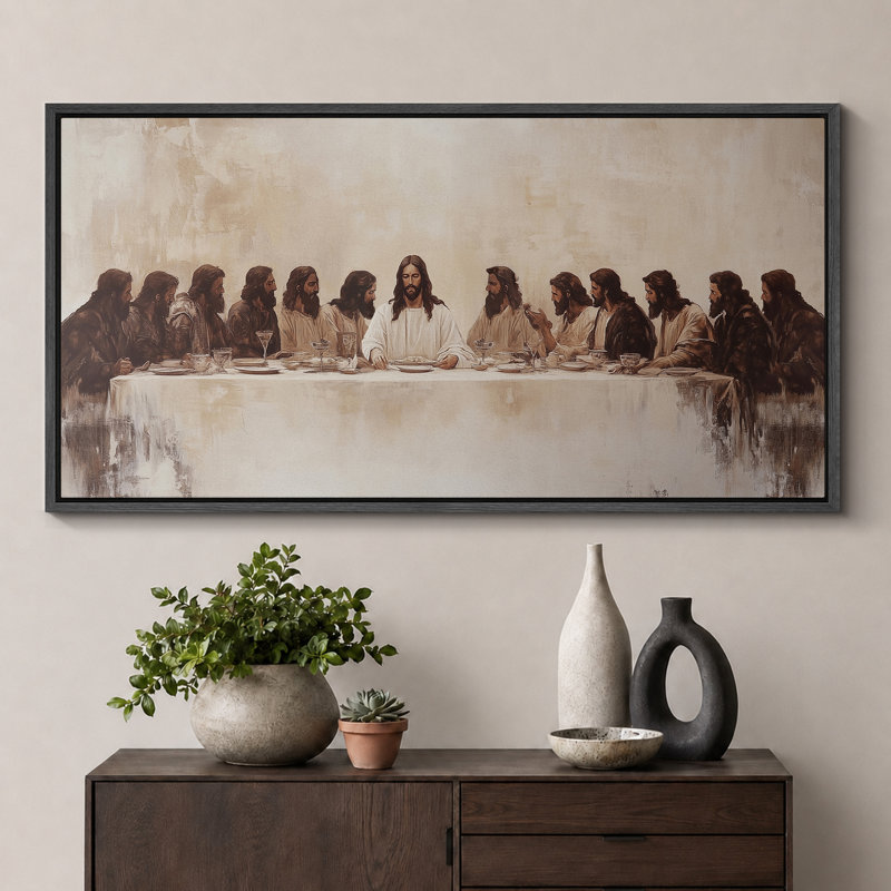 The Last Supper, H 30 po x l 60 po, Noir