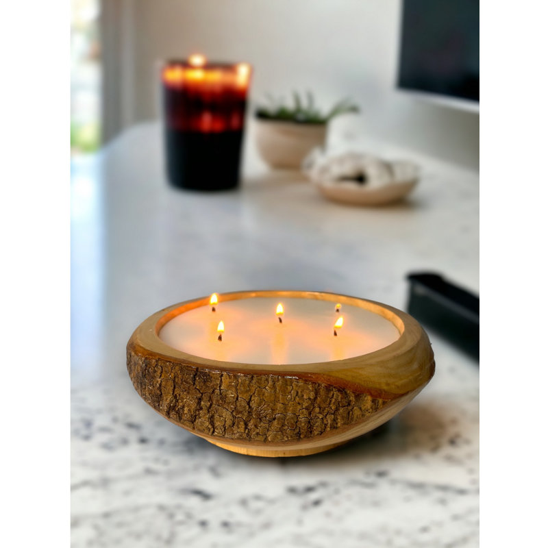 Wood Tabletop Candlestick